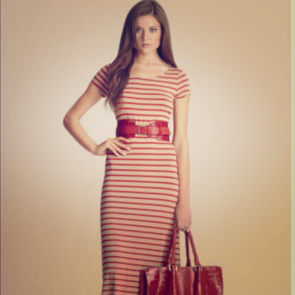 Elie Tahari striped maxi dress